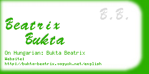 beatrix bukta business card